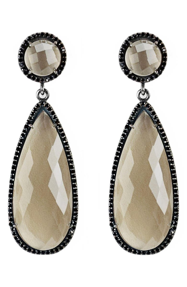 SUSAN HANOVER Semiprecious Stone Double Drop Earrings, Main, color, 
