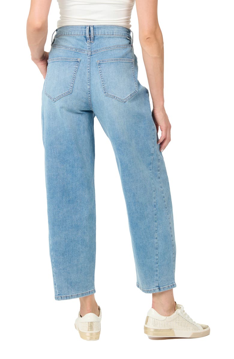 Nicole Miller Arched High Waist Jeans, Alternate, color, Light Blue