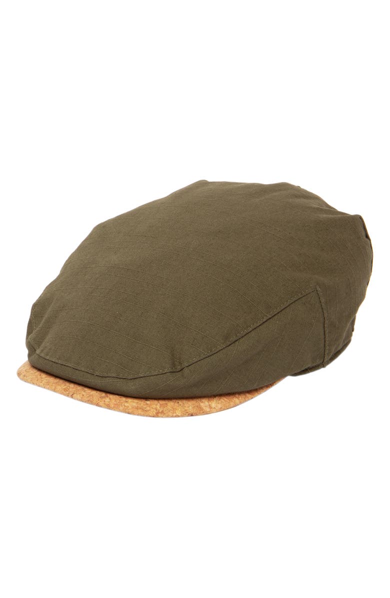 San Diego Hat Cotton Slub Canvas Driver Cap, Main, color, Olive