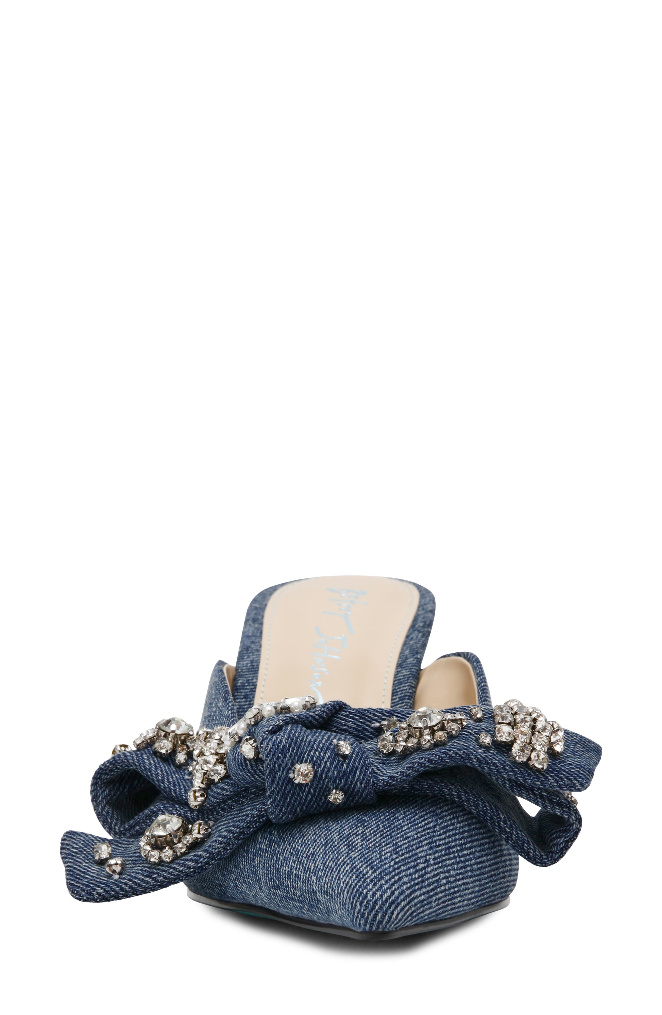 Kena Pointed Toe Mule, Alternate, color, DENIM