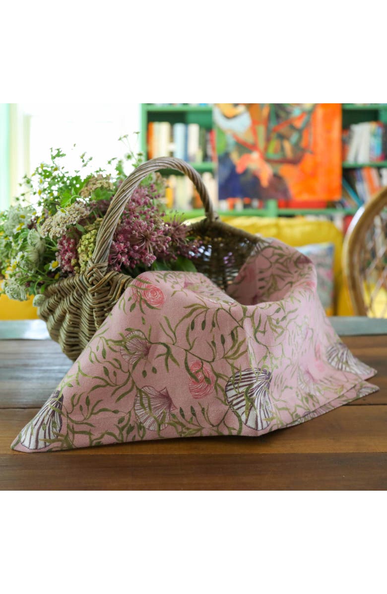 Sophie Williamson Design Napkins Mussels from Brussels Offcut Version - Set of 6, Alternate, color, Pink