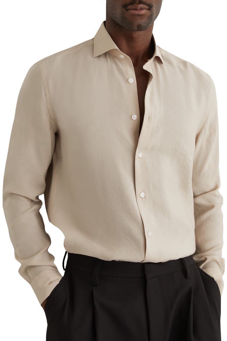 Oscar Regular Fit Button-Up Shirt, Main, color, STONE