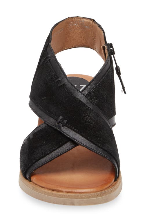 Miz Mooz Claudio Wedge Sandal In Black