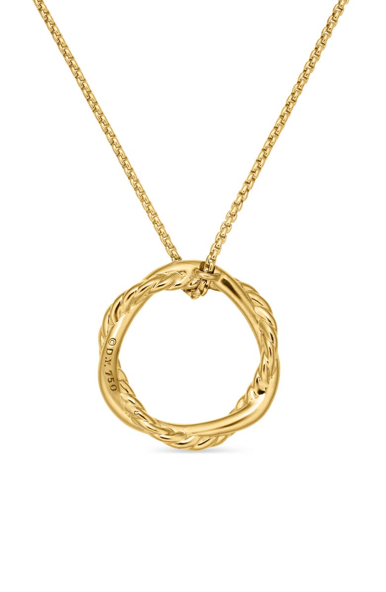 David Yurman Petite Infinity Pendant Necklace in 18K Gold with Pavé Diamonds, Alternate, color, Diamond/ Yellow Gold