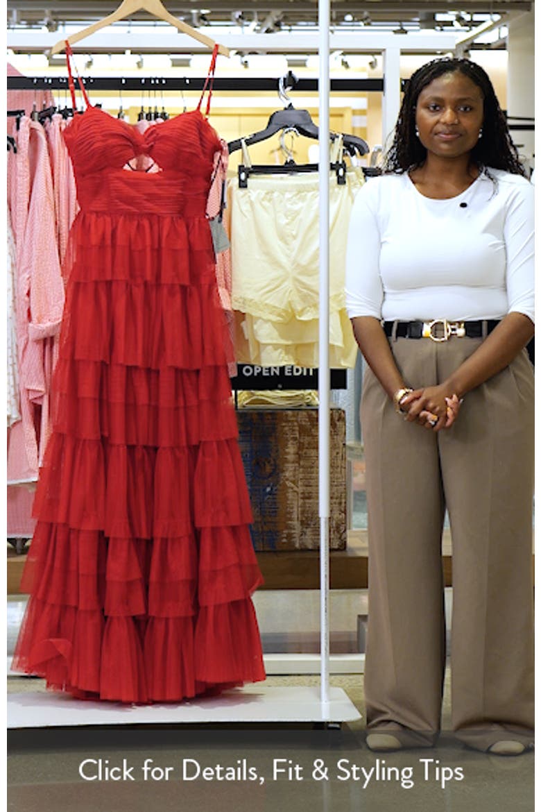 Tiered Ruffle Tulle Gown video
