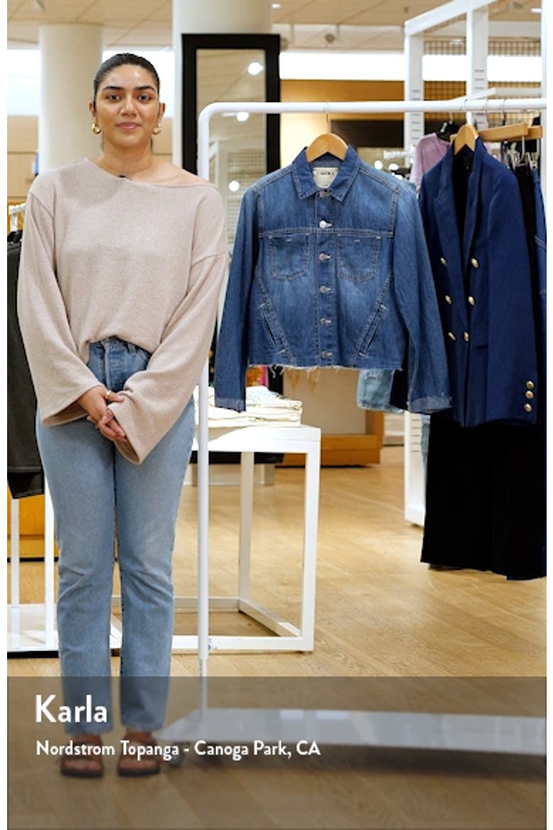 Janelle Raw Hem Cotton Denim Jacket video