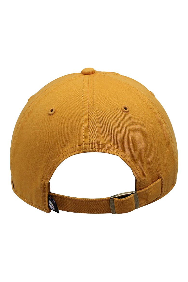 Mens Pittsburgh Steelers '47 Brand Gold Cleanup Adjustable Hat, Alternate, color, GOLD
