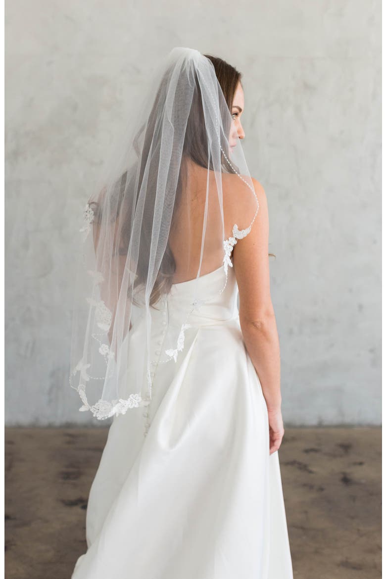 Dyann Tulle Veil (Nordstrom Exclusive), Alternate, color, IVORY