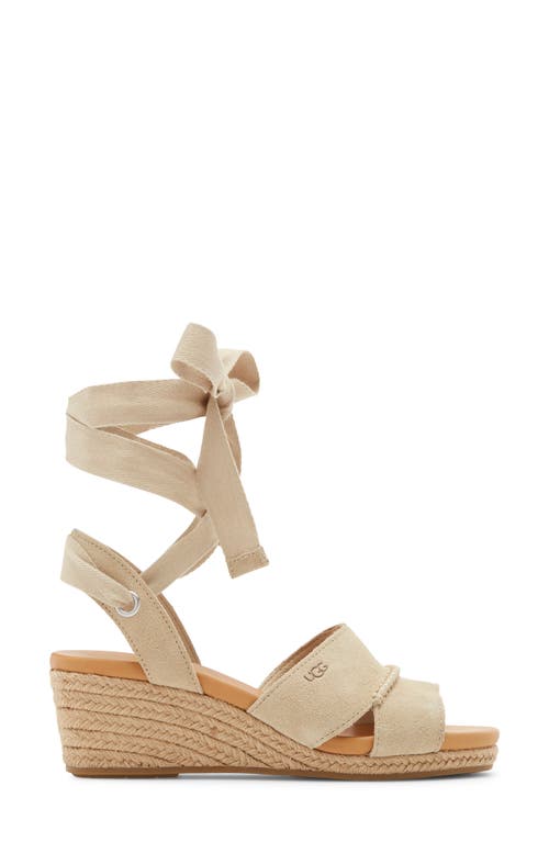 Ugg ® Taia Ankle Tie Wedge Sandal In Mustard Seed