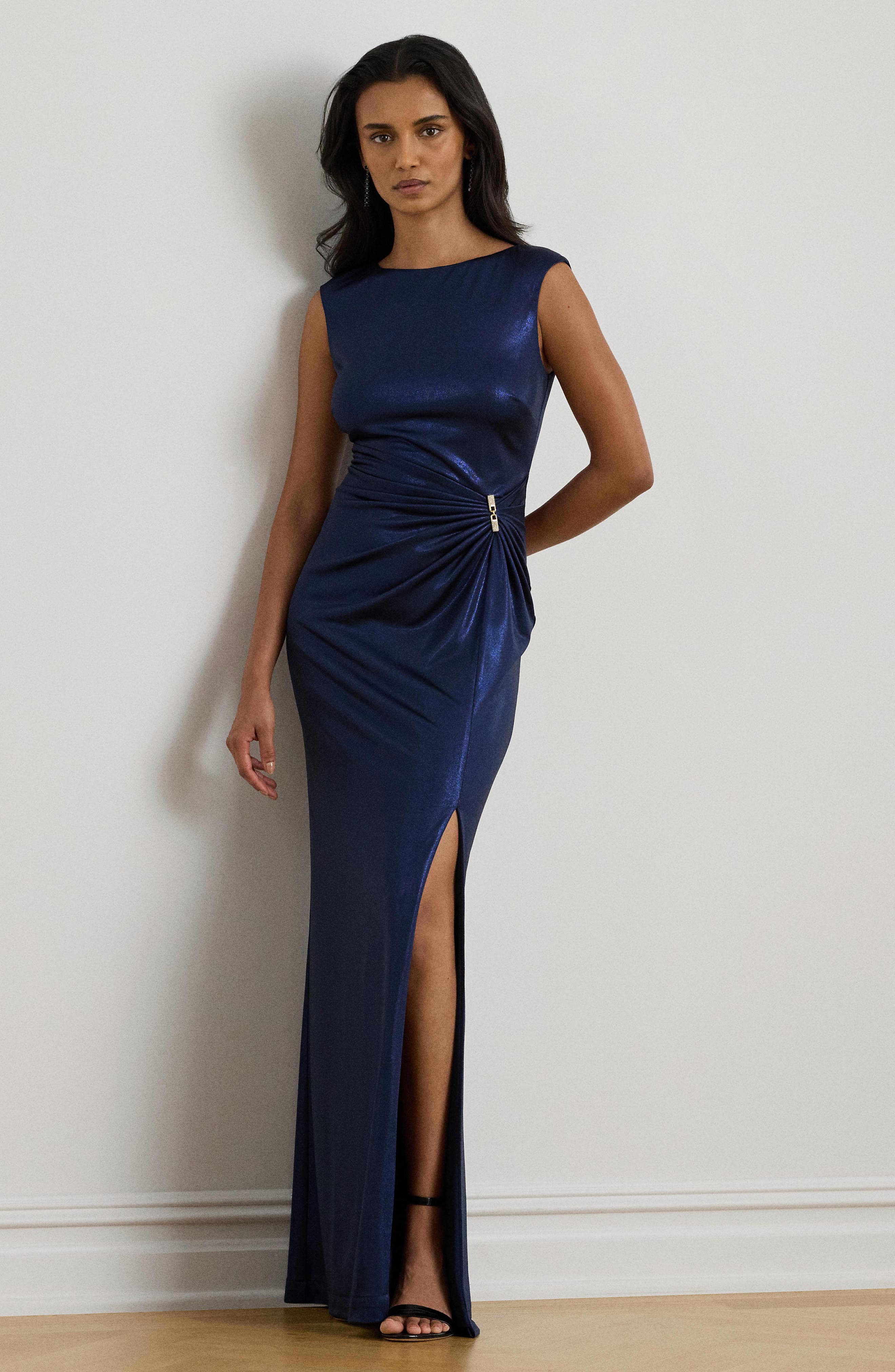 Metallic Sleeveless Gown - image 2