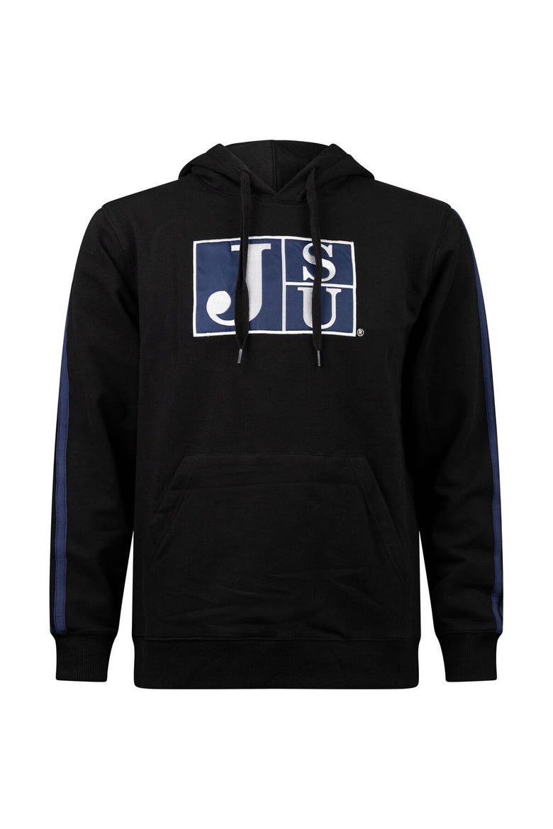 Men's FISLL Black Jackson State Tigers Oversized Stripes Pullover Hoodie, Alternate, color, Black