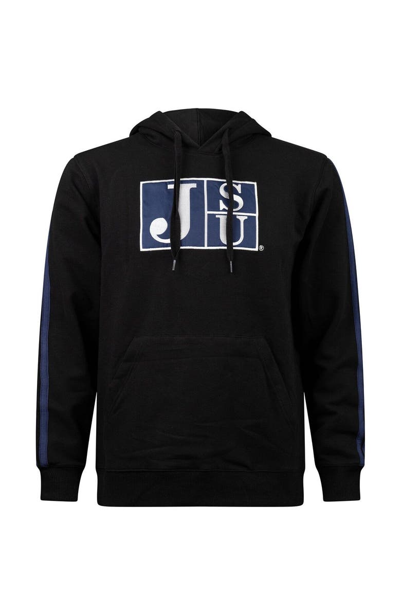 FISLL Men's FISLL Black Jackson State Tigers Oversized Stripes Pullover Hoodie, Alternate, color, Black