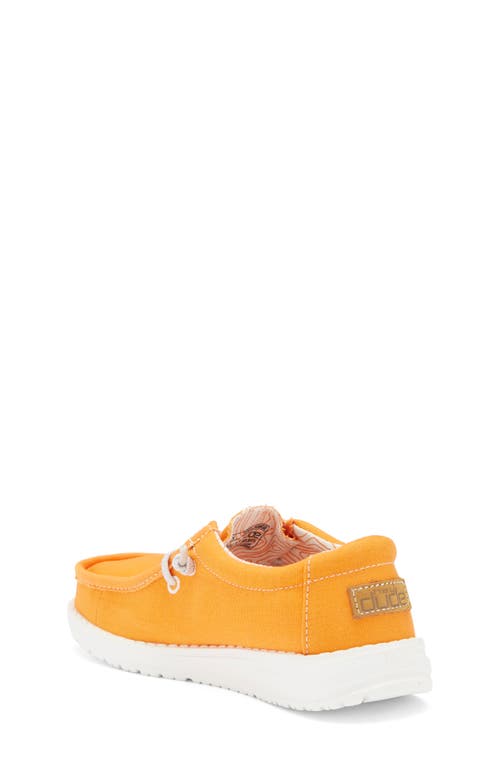 Hey Dude Kids' Wally Moc Toe Slip-on Sneaker In Orange