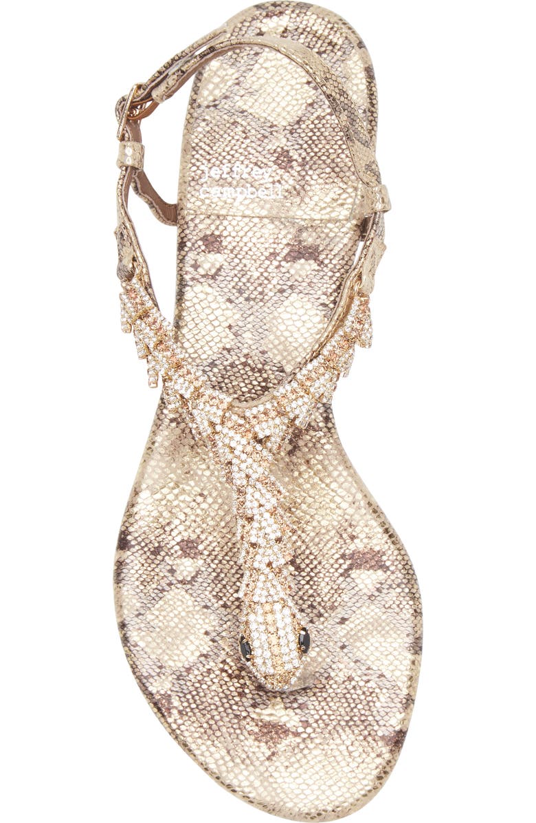 Jeffrey Campbell Kaa Snake Sandal, Alternate, color, Gold Snake Combo