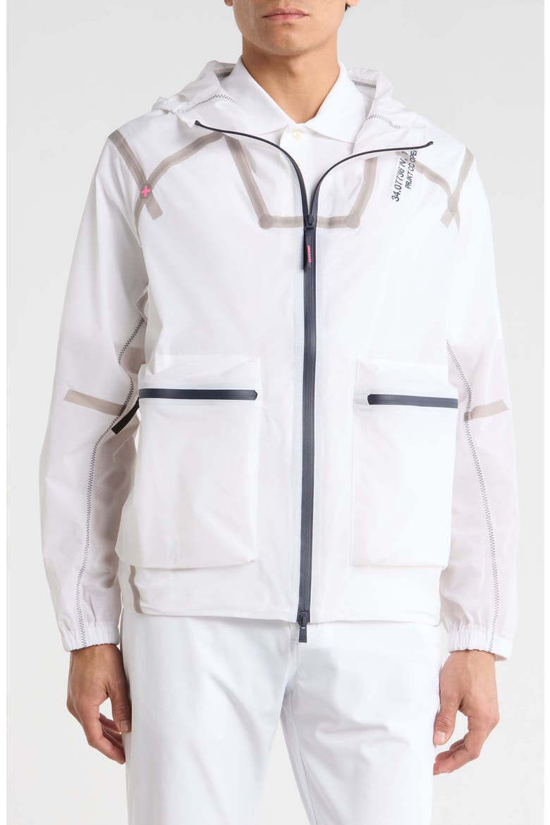 Waterproof Hooded Ripstop Golf Jacket, Main, color, SNOW