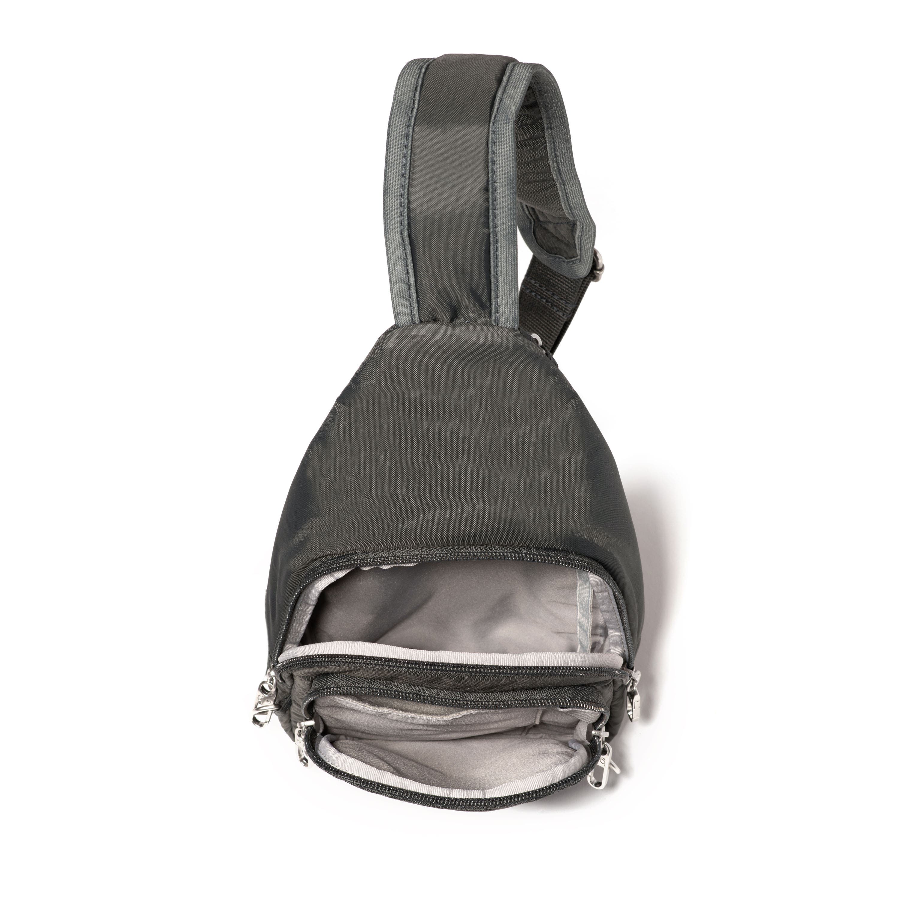 BAGGALLINI Securtex Anti-Theft Daytripper Sling Bag, Alternate, color, Charcoal