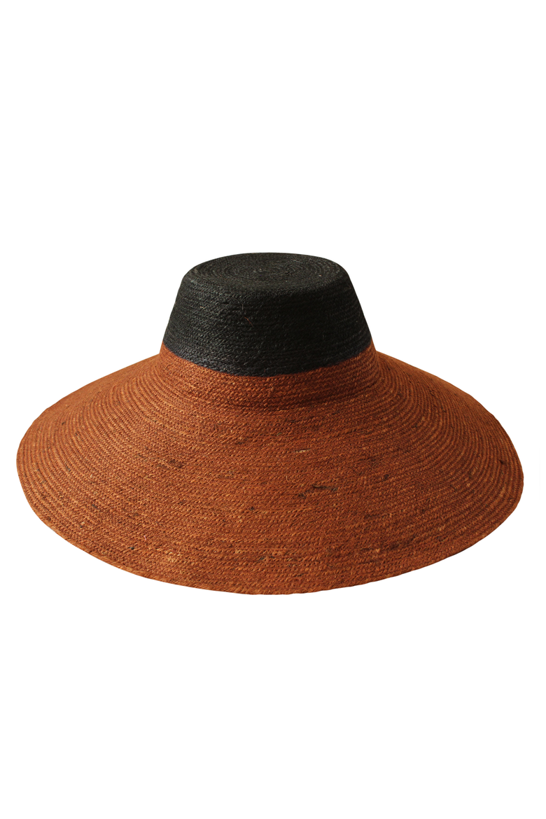 The Riri Duo Jute Straw Hat, Main, color, Burnt Sienna