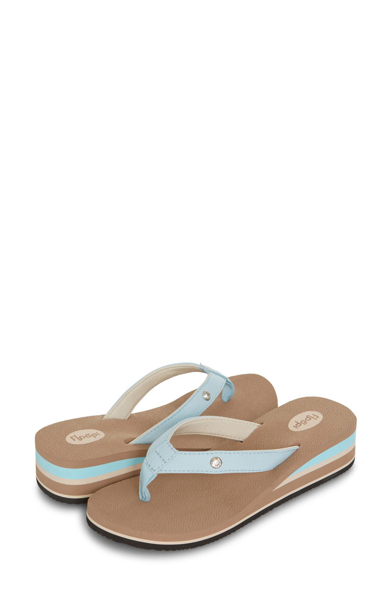 Flip Flop Wedge Sandal, Alternate, color, TAN