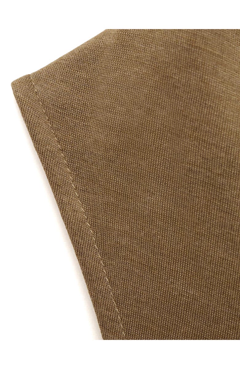 MANGO Drape Neck Top, Alternate, color, Khaki