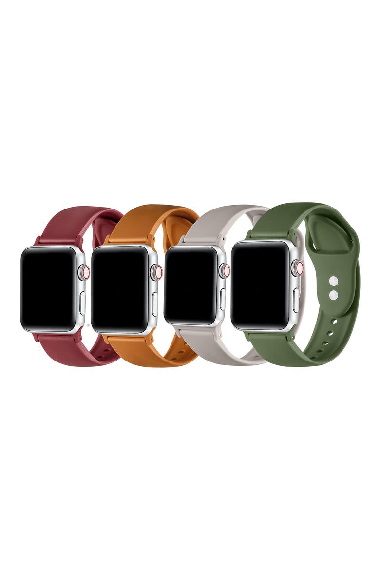 4-Pack Silicone Watchbands, Main, color, ORANGE MULTI