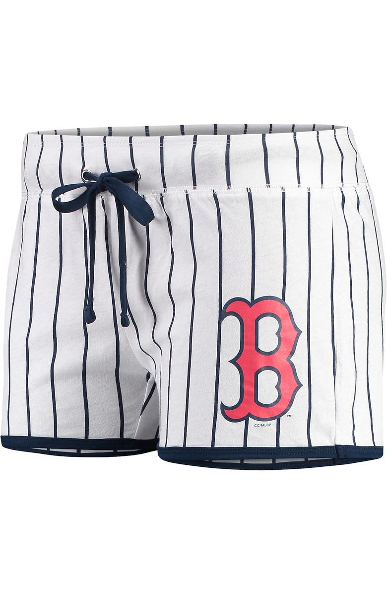 CONCEPTS SPORT Women's Concepts Sport White/Navy Boston Red Sox Vigor Sleep Shorts, Alternate, color, White