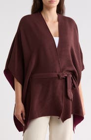 Vince Camuto Reversible Pleated Belted Topper