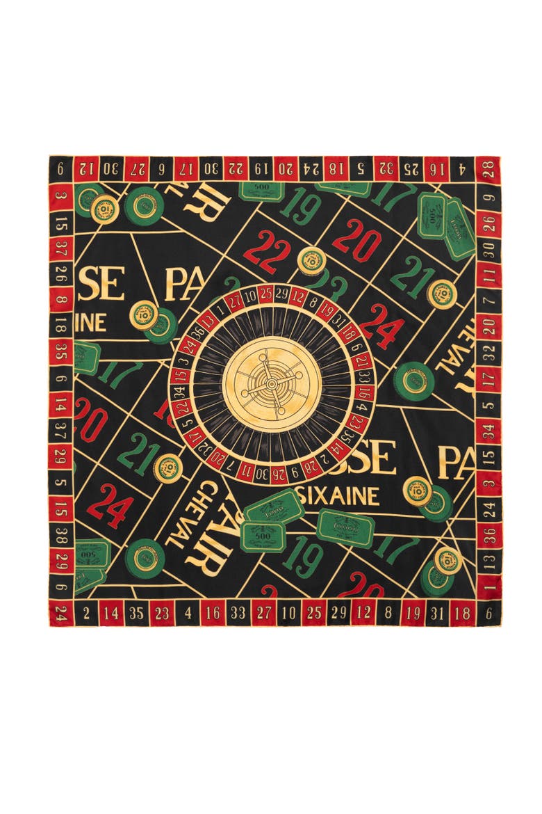 Holiday Silk Square, Main, color, Black Multi
