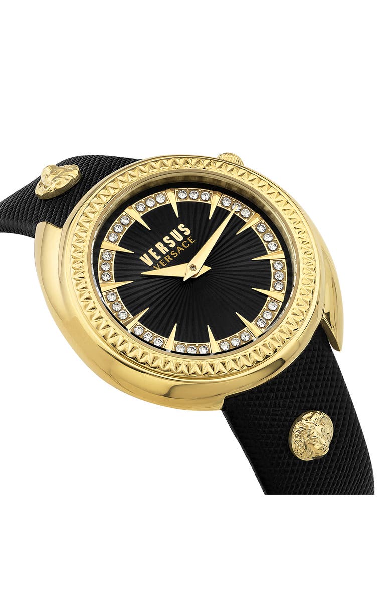 VERSUS Versace Tortona Leather Strap Watch, 38mm, Alternate, color, 