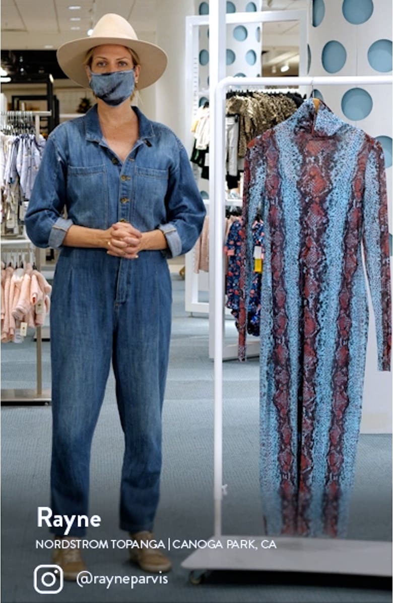 Shailene Long Sleeve Mesh Midi Dress, sales video thumbnail