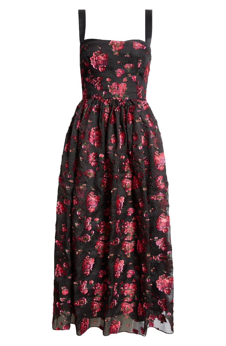 Erdem Floral Fil Coupé Cocktail Dress, Alternate, color, 