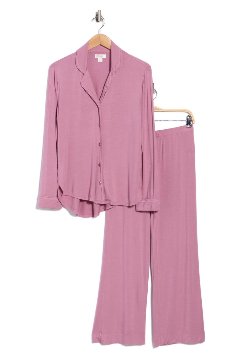 Tranquility Long Sleeve Shirt & Pants Pajamas, Alternate, color, PURPLE DUSK