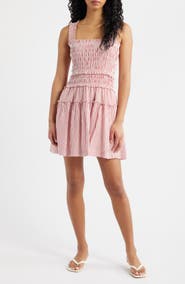 Hill House Home The Azaelea Nap® Fit & Flare Seersucker Minidress