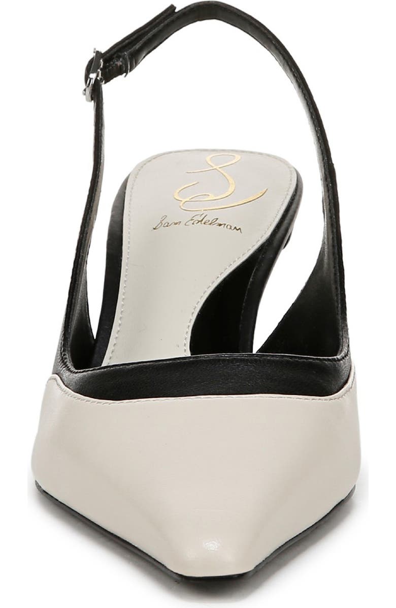 Sam Edelman Bayley Pointed Toe Slingback Pump, Alternate, color, Modern Ivory/Black