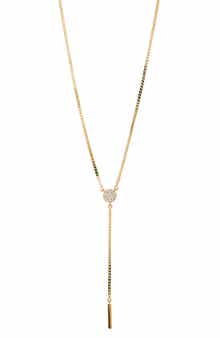 Nadri Gemma Pavé Disc Y Necklace