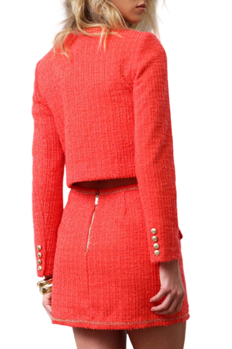 Kit Tweed Jacket, Alternate, color, CORAL TWEED