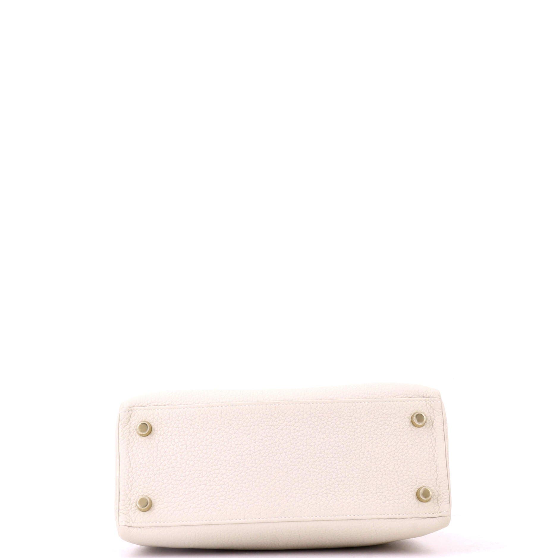 Kelly Handbag Light Togo with Gold Hardware 25, Alternate, color, White