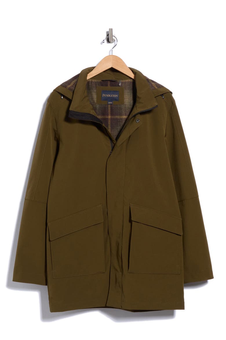 Sand Point 2-Layer Rain Coat, Main, color, DARK OLIVE