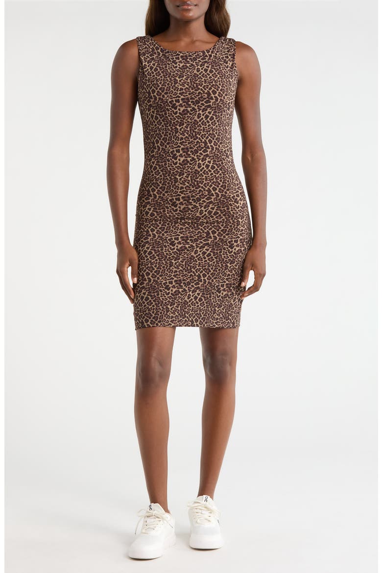 Ruched Sculpt Sleeveless Minidress, Main, color, NEW LEOPARD