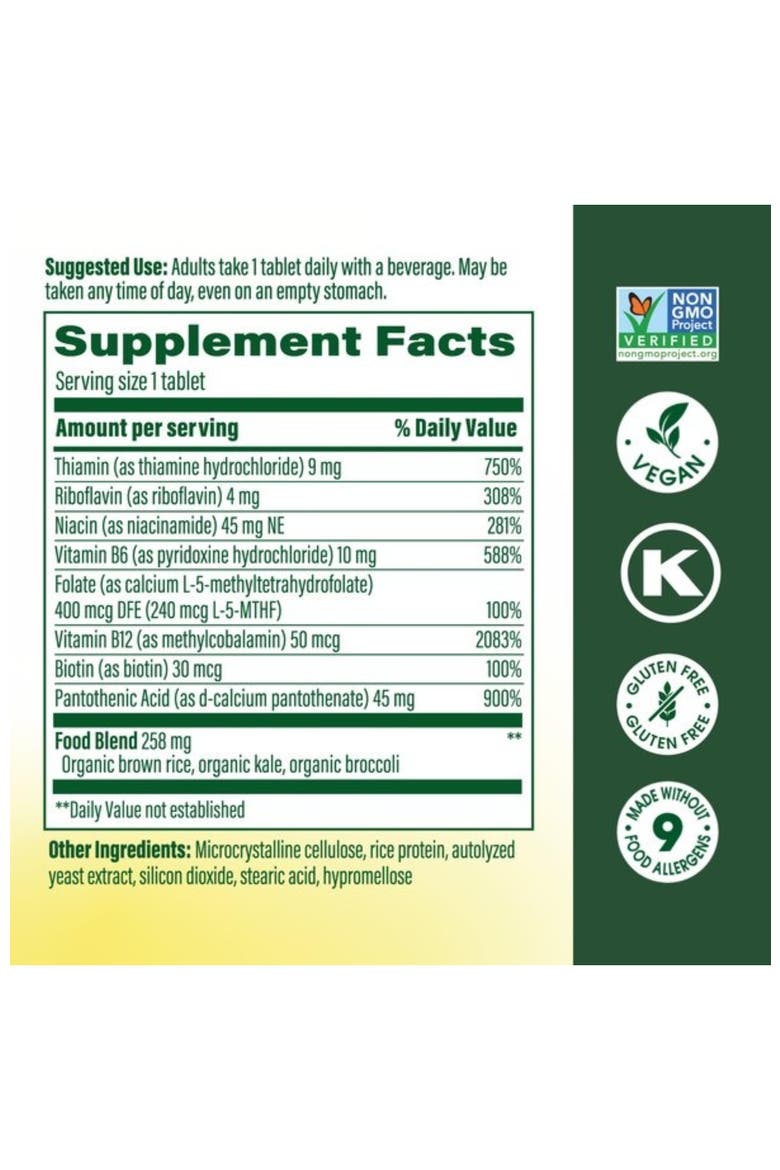 Balanced B Complex with all 8 B Vitamins, Vegan, 90 Tablets, Alternate, color, None