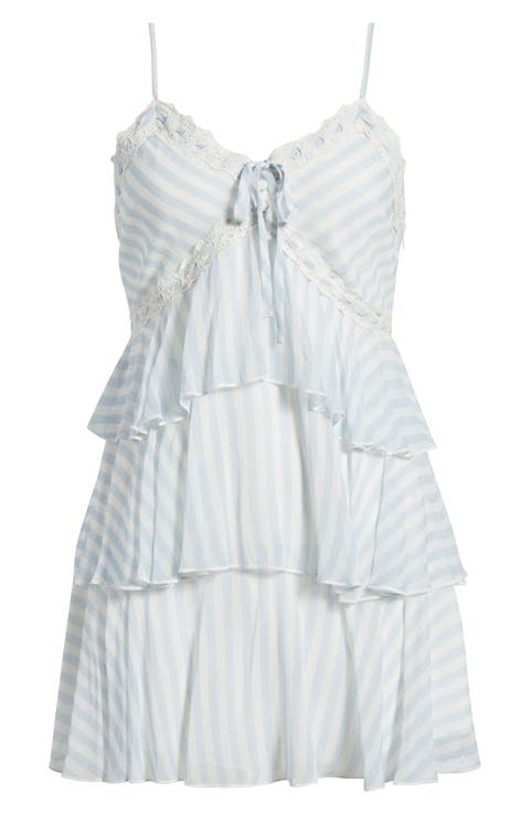 Marlia Stripe Tiered Minidress
