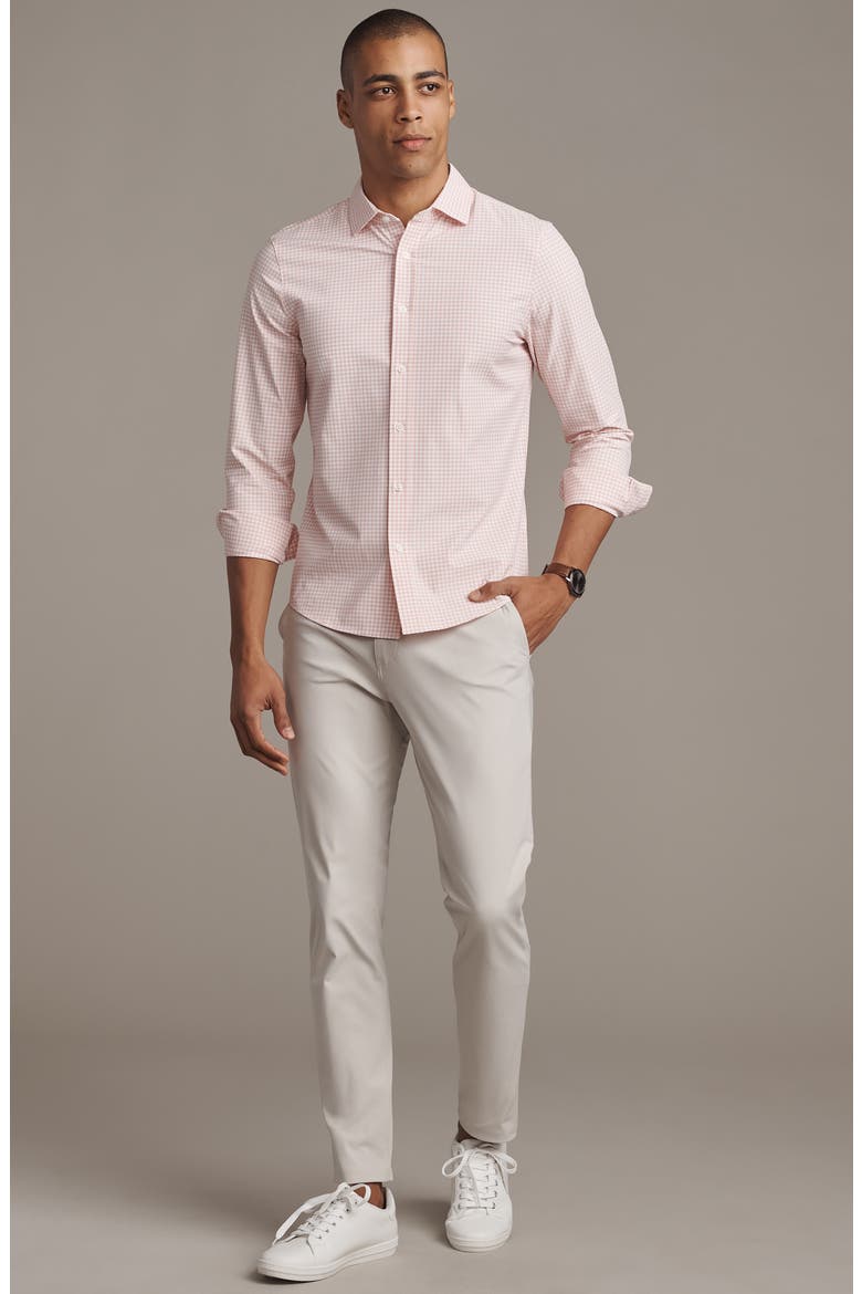 State of Mind Check Slim Fit Button-Up Shirt, Alternate, color, PINK ROSE GINGHAM