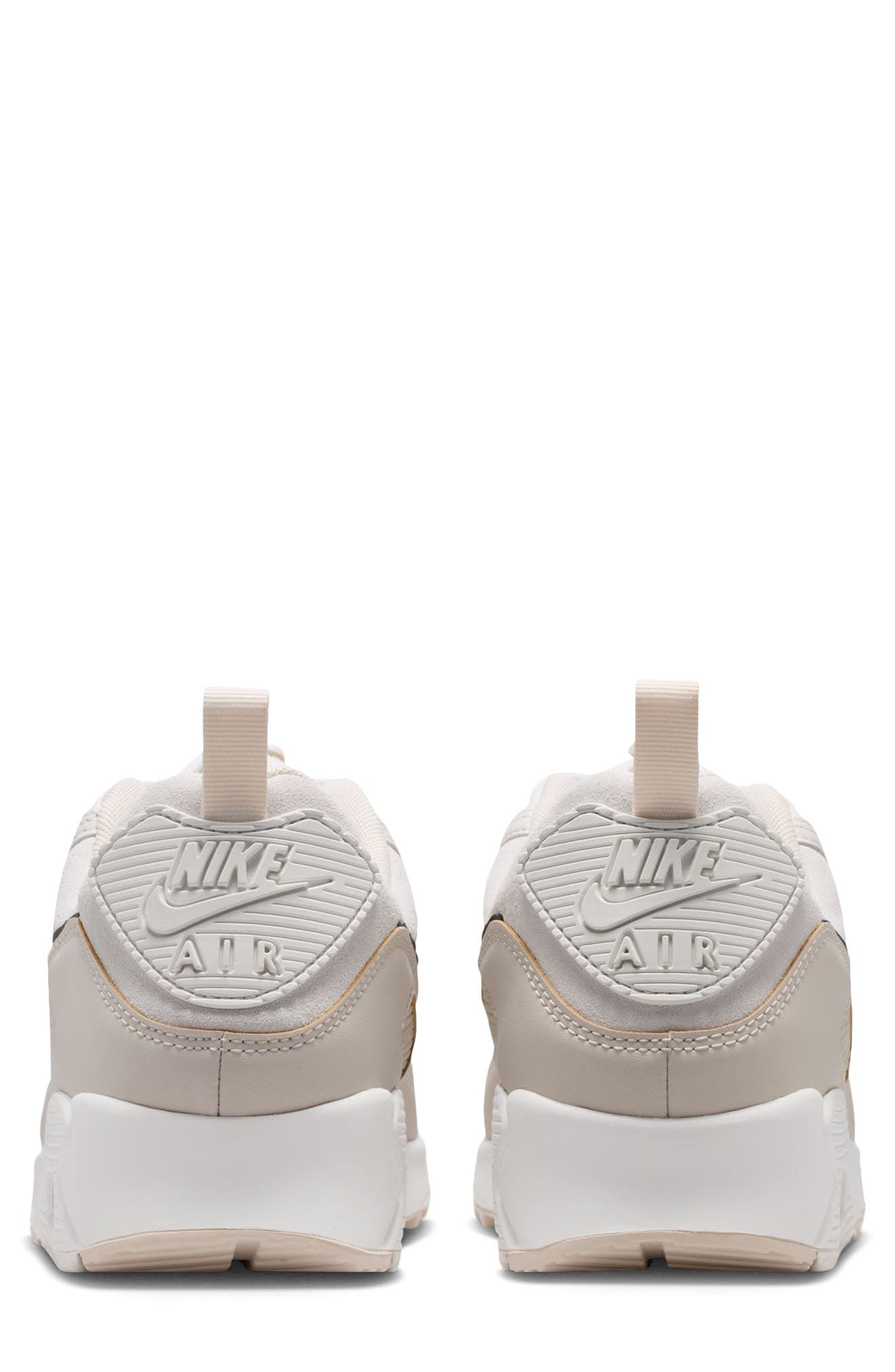 Air Max 90 Sneaker, Alternate, color, WHITE/ OREWOOD BROWN
