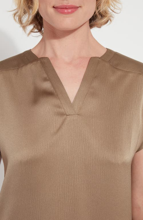 Lyssé Coraline V-neck Top In Olive Leaf In Brown