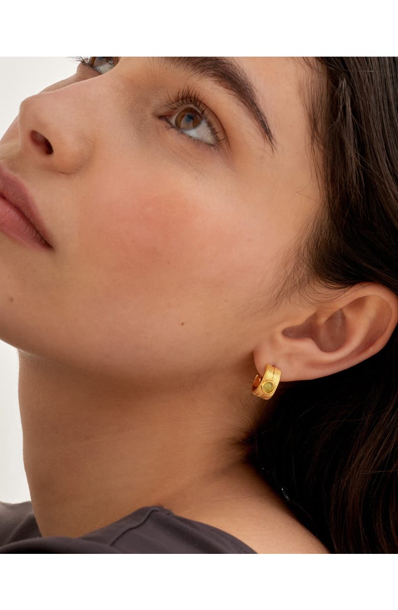 Katie Loxton 'August' Waterproof Gold Birthstone Hoop Earrings, Alternate, color, August