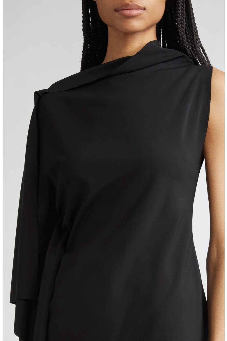 Fiorella Asymmetric Jersey Top, Alternate, color, BLACK