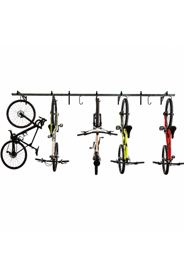 CycleSlide - Wall Mounted Bike Storage - 5 - 8 Bikes, Main, color, Grey