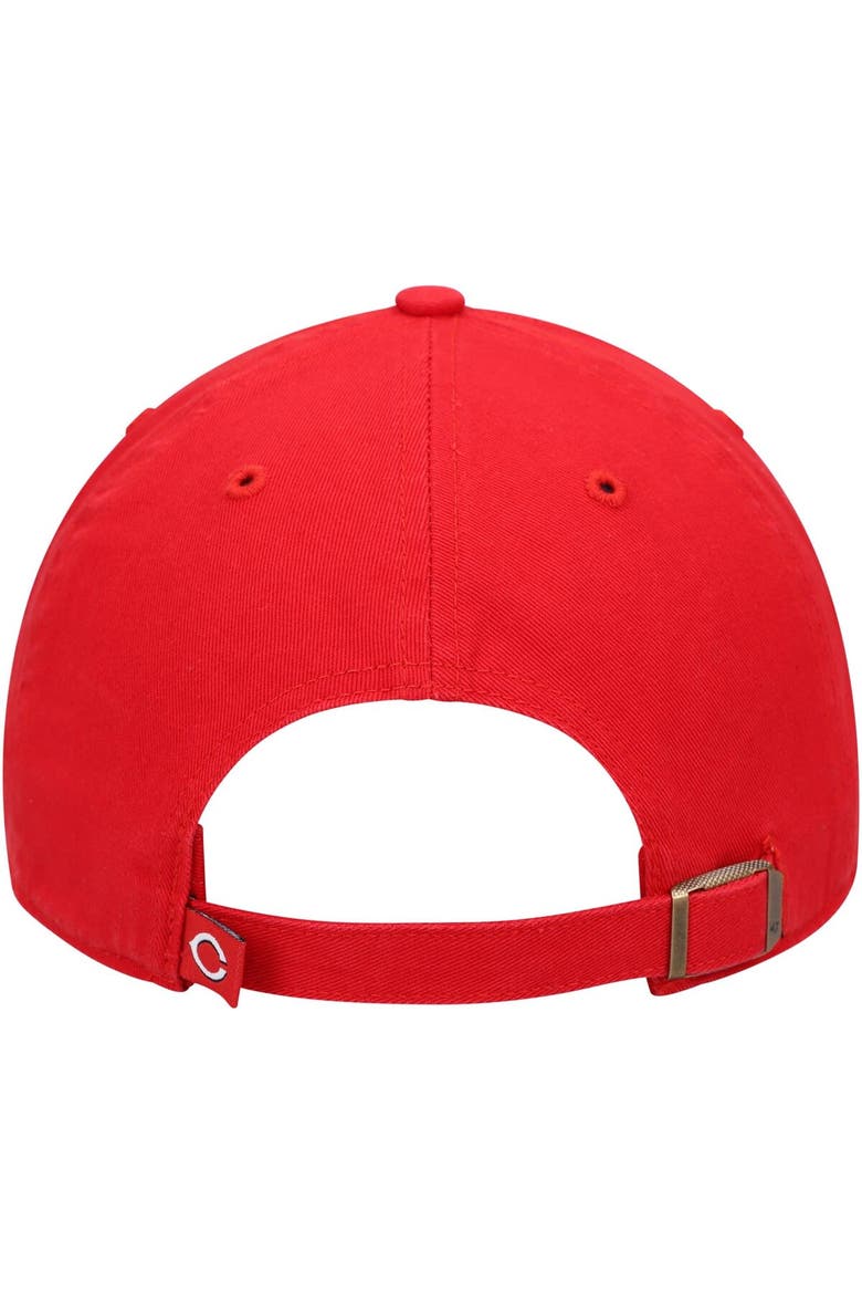 Men's '47 Red Cincinnati Reds Clean Up Adjustable Hat, Alternate, color, Red
