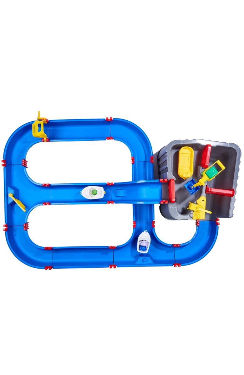 AquaPlay Harbor Waterway Playset, 3 Toy Boats & 2 Animal Figures, Kids 3+, Alternate, color, Multicolored