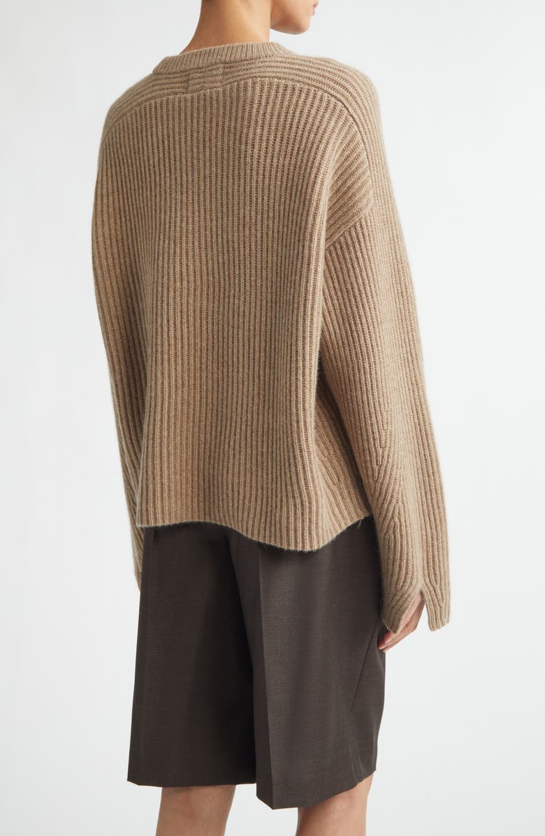 LOULOU DE SAISON Axel Cashmere Crewneck Sweater, Alternate, color, Taupe Melange