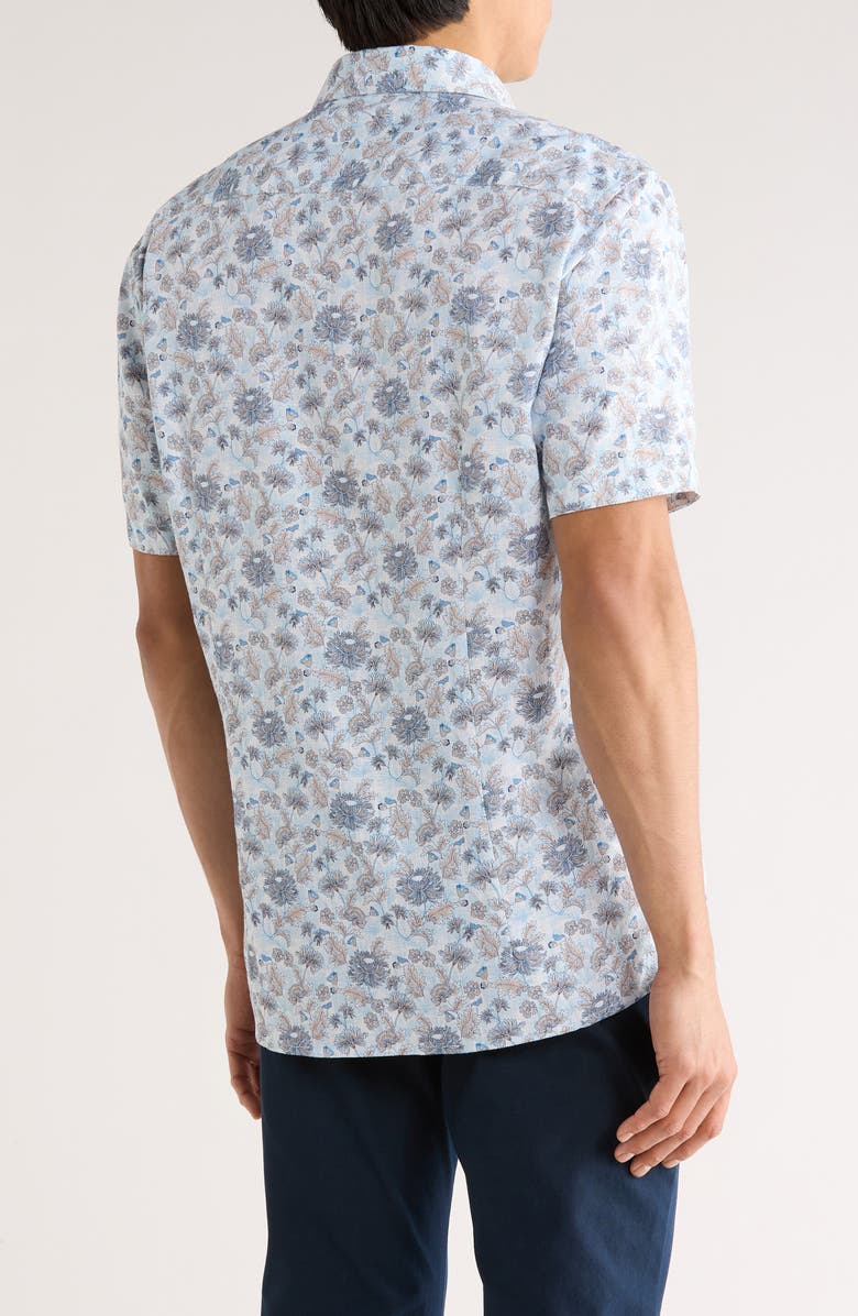 SOUL OF LONDON Short Sleeve Sport Shirt, Alternate, color, Light Blue / Bleu Clair